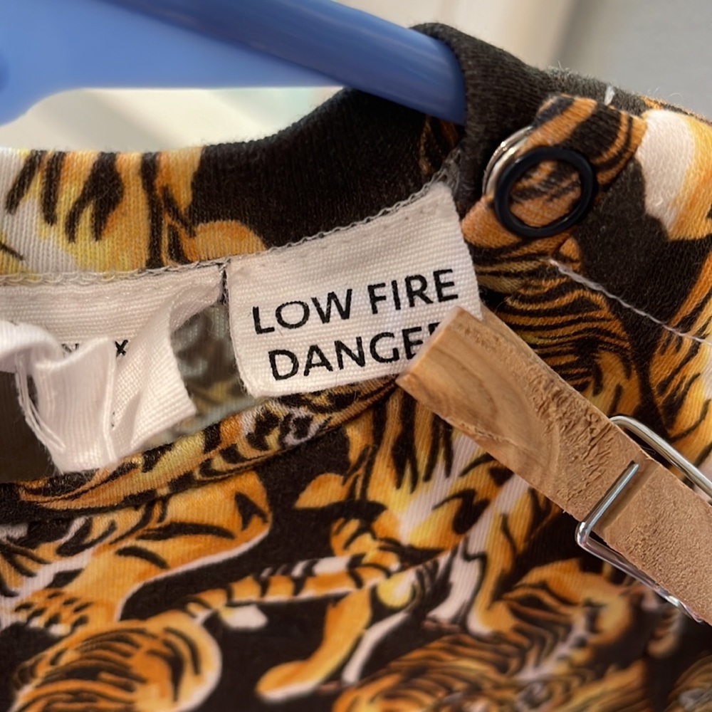 PHOENIX AND THE FOX sz 1 Organic Cotton baby romper unisex girl boy Tiger print - Picture 4 of 12